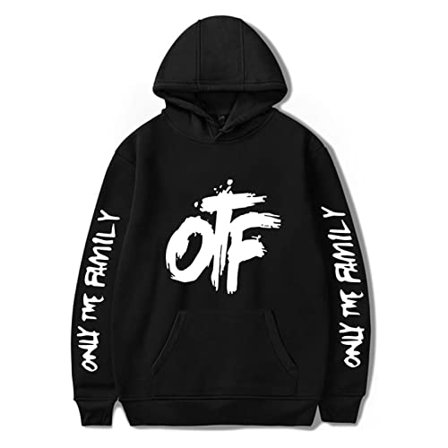 Trconk Sweats À Capuche Lil Durk Imprimer Versatile Sweats À Capuche Hommes Femmes Mode Pullover À Manches Longues Décontracté Sweatshirt Hip Hop Sweatshirt XXS~3XL-Black||XXS