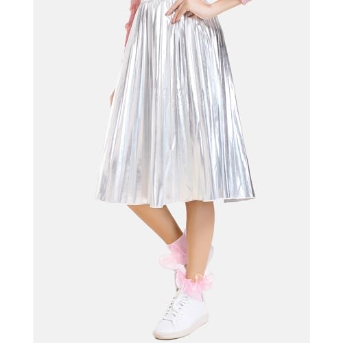Image of Women Big Ruffle Ankle Socks Adult Double Lace Frilly Socks Fold Cuff Cotton Ruffled Dress Crew Bobby Bride Sock