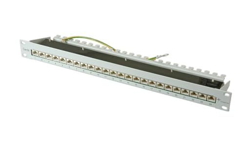 Preisvergleich Produktbild Telegärtner 19 Zoll Patchpanel MPP24-HS K Cat. 6A, geschirmt, 24 RJ45 Buchsen, Stahlblechgehäuse