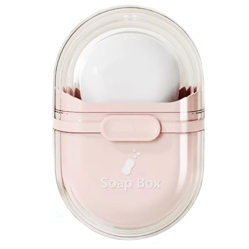 Golden Fields Portable, Leak Proof, Lightweight, Durable & Stylish Soap Box for Travelling, Hiking, Home, Camping (1 Piece, Plastic, Baby Pink)