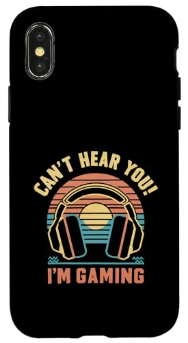 Auriculares de diadema con diseño retro Can't Hear You I'm Carcasa para iPhone X/XS