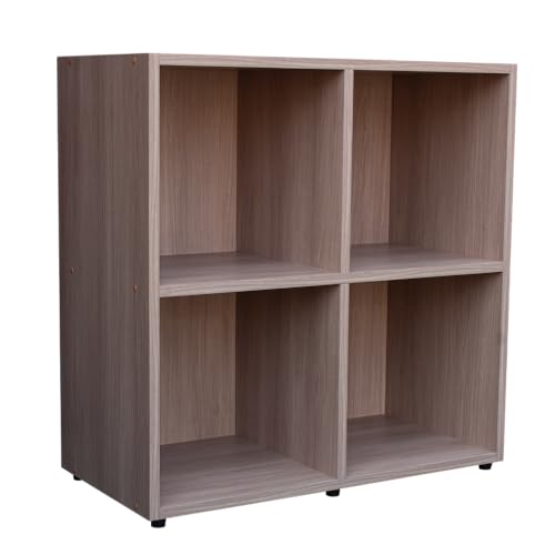 Estante Modular 4 Nichos Para Discos LPs de Vinil Square 4 (Noce ...