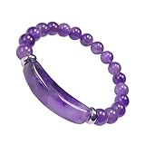 EDEN'S CALL 8mm Healing Crystal Beads Stretch Bracelet Handmade Good Luck Energy Chakra Stone Beaded Bangle, Amethyst
