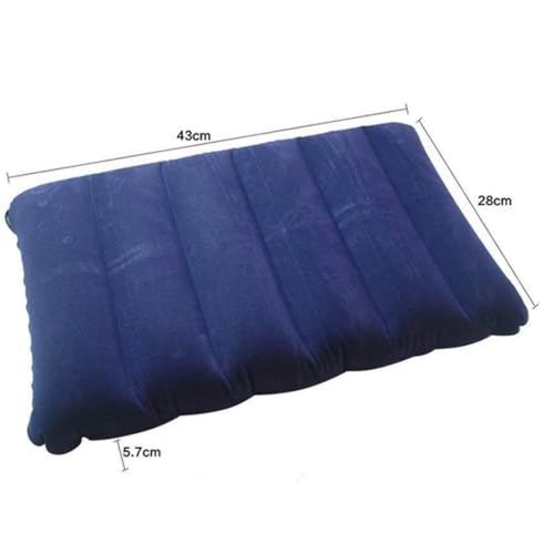 Image of SRZ Samrukzone Air Pillow Inflatable, Foldable, Soft Velvet Travel Pillow with Anti-air Lock Valve - 43 cm x 28 cm (Pack of 1) (Small)