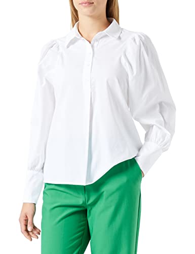 PIECES Damen Pcbrynne Ls Shirt Bc, Bright White, S