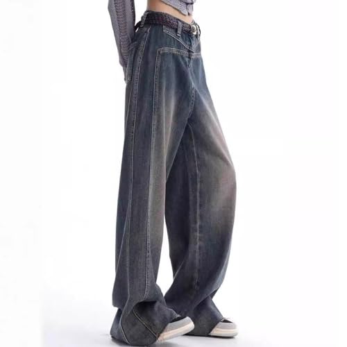 Autumn Baggy Plus Size Wide Leg Jeans Vintage Washed Relaxed Fit Work Trousers Comfortable Cargo Denim Pants3