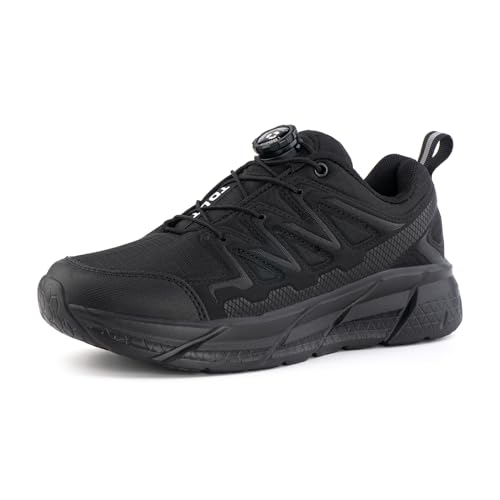 TDDT Zapatillas Deporte Hombre Mujer Zapatillas Deportivas Trail Running Zapatos Trail Correr Gimnasio Sneakers Ligero Antideslizantes Negro EU 45