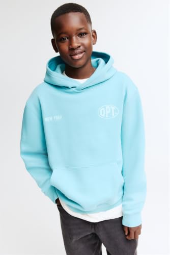 Image of Alan Jones Clothing Boys Oversize Hoodie with Placement Print | Full Sleeve Sweatshirt for Kids & Teens | Age 6-16 Years