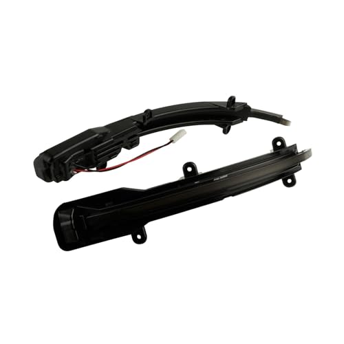 Luz indicadora señal giro espejo retrovisor dinámico con lente negra de alta visibilidad