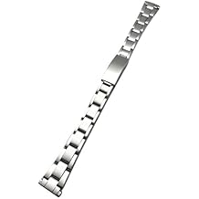 NewLife 12-15mm Metal Watchband | Womens Watches Silver Stainless Steel Replacement Watchstrap with Clasp