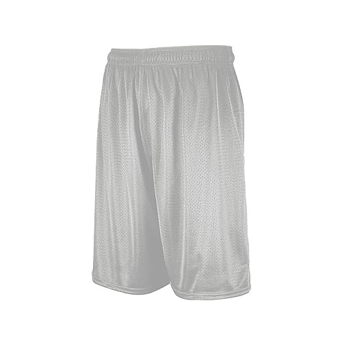 Short en maille gris argent pour garçon Russell Athletic taille S