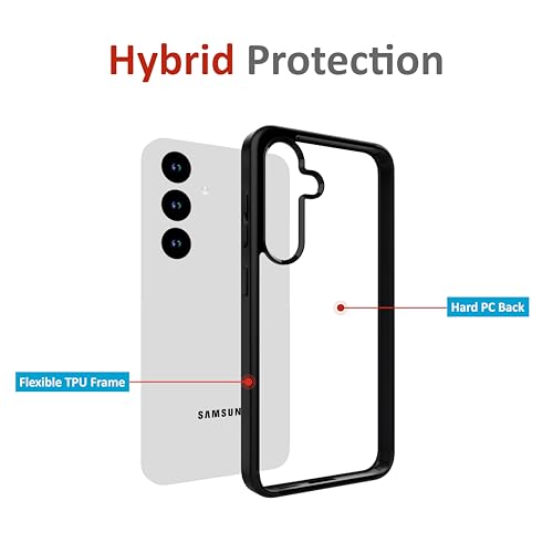 Image of Thermoplastic Polyurethane Case For Samsung Galaxy S24,[Anti-Yellowing Technology] [Military Grade Drop Protection] Shockproof Slim Hybrid Phone Case For Samsung Galaxy S24 5G-Carbon Black