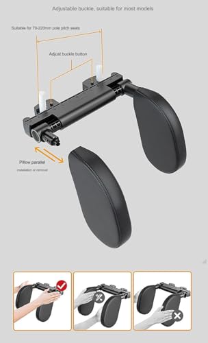 Image of Adjustable Kids Travel Car Seat Headrest Pillow with Lean Support Cushion Sleeping Travel Neck Safeguard Cushion Suitable for Kids Children Teenagers and Adults