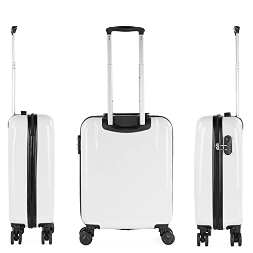 SKPAT - Koffer en Handbagage Koffer 55x35x25 - Cabin Luggage, Carry On Suitcase, Cabin Suitcase. Combinatie Hangslot, Witte Dans - Image 7