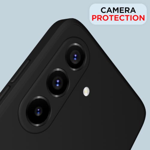 Image of Outlouders Back Cover for Samsung Galaxy A36 5G | Camera Protection | Durable Soft Matte Silicone Bumper Case (Black)