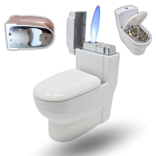Toilet Lighter - Cool and Funny Novelty Lighter With Bottle Opener, Unique Gag Gift for Friends (No Butane Contained, Just Fill and Go)