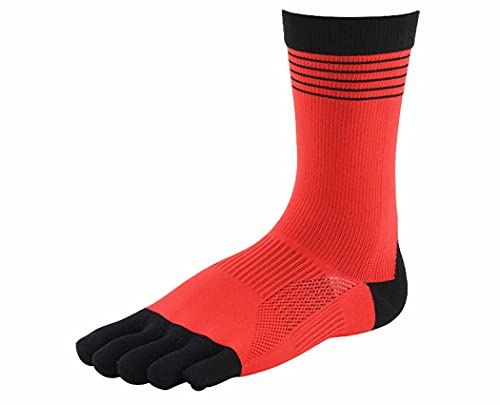 R×L(アールエル) BK-FIVE 自転車用ソックス [(3010)レッド/ブラック L(26cm-28cm)]