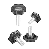 5/10PCS M4-M10 Star Shape Thread Clamping Handle Bolt Hand Knob Tightening Screw Industry Equipment Plastic Steel(10pcs,M10x80 D38)