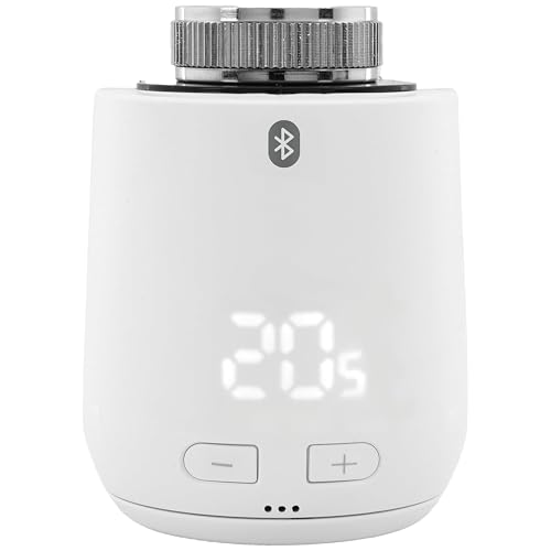 Eurotronic Comet Zero Bluetooth (Smartes Bluetooth Thermostat mit LED-Display, einfache Temperatureinstellung mit Bluetooth per App, Heizkörperthermostat), weiß