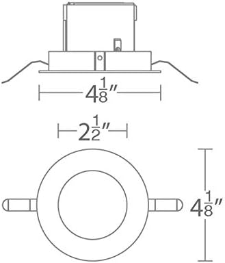 Miniatura 3 de WAC Lighting R2ARWT-A927-WT Aether - Luz de lavado de pared redonda de 2 pulgadas y LED, color blanco