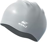 WHALE Extra Large Swim Cap for Women Men, Durable Silicone Swimming Hat with Ear Protection, Unisex Adults Bath Swimming Caps for Long Thick...