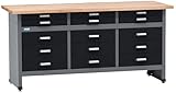 Küpper Werkbank Modell 12979, 170x84x60 cm, 15 Schubladen, 30 mm Massive...
