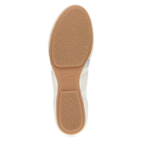 Image of Dansko Milana Slip-On Sneakerina Flats for Women - Sneaker-Inspired Ballet Shoe with Built-in Wedge and Arch Support - Lightweight Rubber Outsole - Leather and Mesh