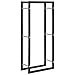 Produktbild vidaXL Brennholzregal Kaminholzregal Kaminholzständer Kaminholzablage Holzregal Brennholzlager Feuerholzregal Schwarz 44x20x100cm Stahl