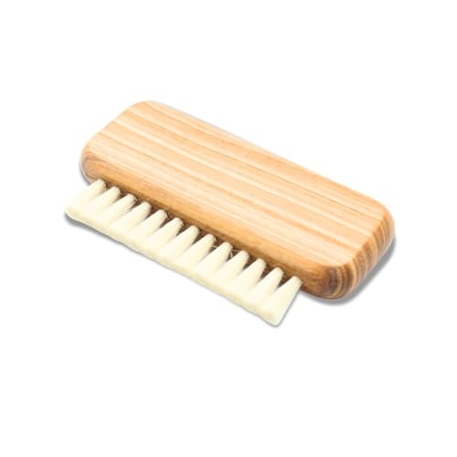 DOJA Barcelona Cepillo para Discos de Vinilo Diseño Ergonómico   Mango de Madera y Cerdas Suaves con Capacidad de Limpieza Profunda   Cepillo Vinilo, Cepillo Limpia Discos Vinilo Contra Polvo