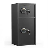6.0 cubic large safe, quick withdrawal slot design, super large household safe, with backlit keyboard, safe safe box with slot, dual alarm system, adjustable storage rack, household money box