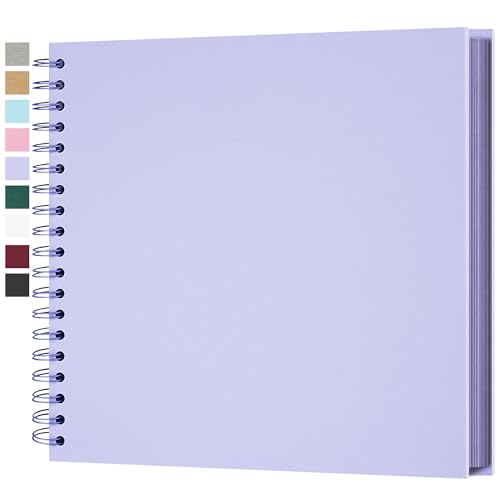 Yopih 10x10in Scrapbook Album, Acid-Free Kraft Paper 20 Sheets 40 Pages