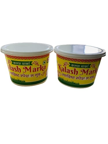Gur Gud Jaggery ???? ??? Kalash Marka Rab (900 gram) Two 2 Piece Set