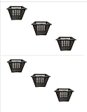 PondH2o 11' Square Aquatic Plastic Slotted Mesh Pond Plant or Flower Water Garden Plant Baskets, Value 6 Pack, Large Pond Plant or Flower Planter Pots for Aquaponics, Hydroponics