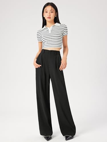 CIDER High Waist Pleated Wide Leg Pants4