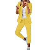 Hosenanzüge Damen Business Anzug Set Büro 2 Teilig Slim fit Blazer Hose Outfit Sommer Sale Angebote Zweiteiler Hosenanzug Festlich Elegant Blazer Set Sportlich Freizeitanzug Longblazer Hosen Tracksuit