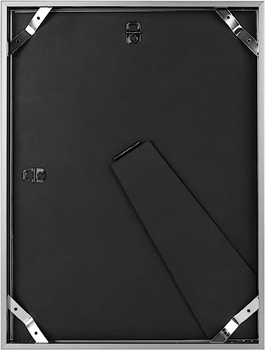 Golden State Art, 9X12 Metal Wall/Tabletop Photo Frame Collection, Silver Picture Frame With Ivory Color Mat For 6X8 Picture, Aluminum Frame With Real Glass #TOP4