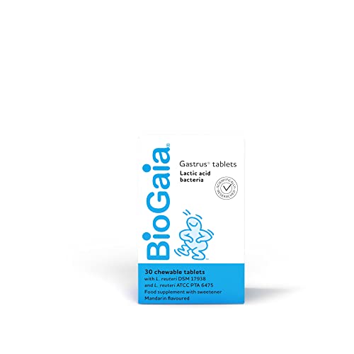 BioGaia Gastrus Advanced Probiotic Chewable for Gut Health, Dual ...