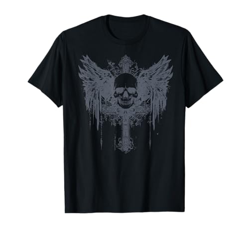 Emo Y2K Grunge Dark Aesthetic Goth Alt Gothic Vintage Skull T-Shirt