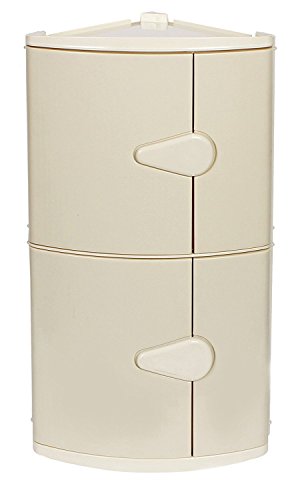 Image of CIPLA PLAST Double Door Cabinet for Storage | Storage Racks for Home | Wardrobe Storage | Storage Cabinet for Living Room /Kitchen Storage | Bathroom Cabinet Without Mirror | BRC-704 (White)