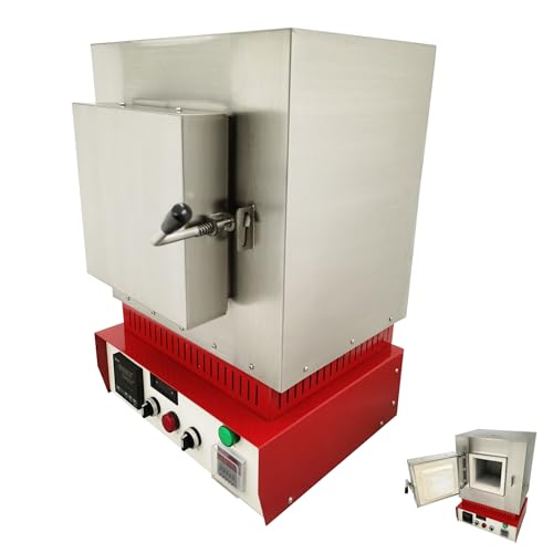 THUXEON Burnout Kiln & Lab Oven 1100℃ High-Temp Muffle Furnace Desktop Jewelry Wax Burnout Kiln 110V 3000W Fast Heating with Digital Control & Smoke Vent