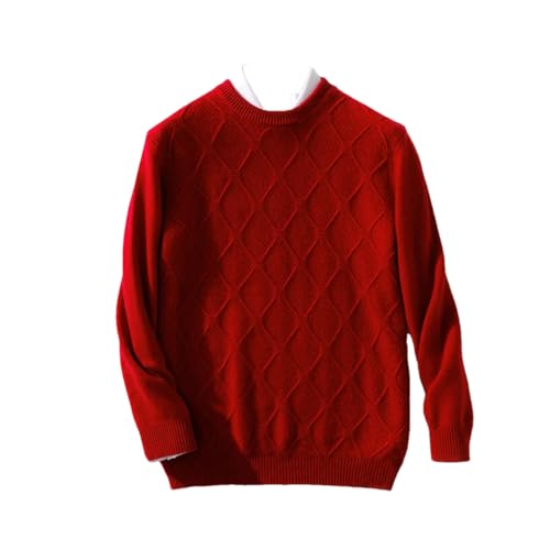 Men's O-Neck Pullover Cashmere Wool Soft Sweater Autumn Winter