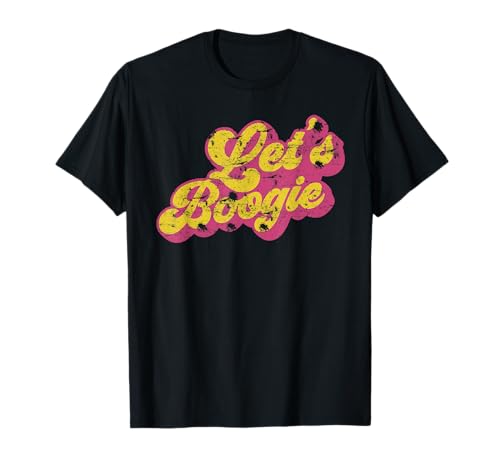 Lets Boogie Disco Themed Party 70’S 80’S Disco Party Gift Maglietta