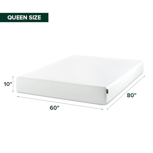 Image of Zinus 10 Inch Queen Green Tea Memory Foam Mattress, Medium Firm Feel | Pressure-Relieving Comfort & Full-Body Support, Naturally Fresh, CertiPUR-US & OEKO-TEX Certified Safe Materials