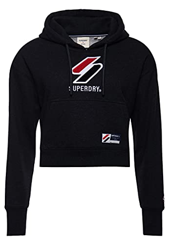 Superdry Womens Sportstyle Classic Boxy Hood Hooded Sweatshirt, Dark...