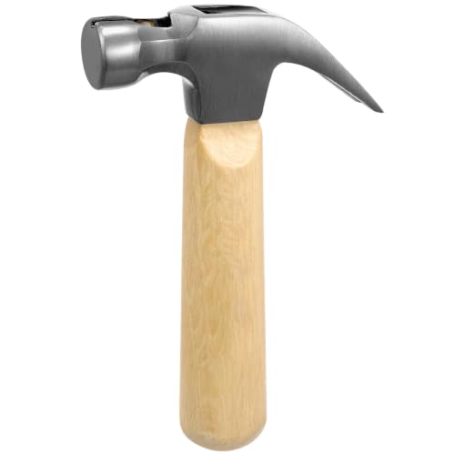 JOINPAYA Martillo de Garra y Cabeza Metálica Mini Multiusos para Carpintería Mango Corto de Madera Fácil de Usar para Reparaciones Hogar