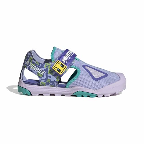 Adidas Unisex - Bambini E Ragazzi Minecraft Terrex Captain Toey 2.0 Sandals, Violet Tone/Semi Cobalt Blue/Mint Rush, 28 Eu - 2