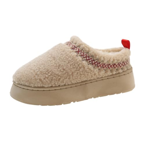 Women's Slippers Winter House Shoes Indoor and Outdoor- Cozy Fur-Lined Ankle Boots for Warm and stylish snow boots