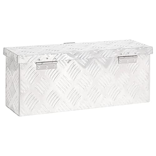 Bopdu 19.7 Inch Heavy Duty Aluminumtruck Tool Box, Truck Bed Tool Box With Handle Lock And 2 Keys, Waterproof Tool Storage Box For Pick Up Truck Bed, Rv Trailer - Silver 19.7"X8.1"X5.9" #TOP5