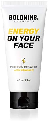 Boldnine Vitamin C Face Moisturizer for Men - 4oz | Anti Aging, Super Hydration | Suitable for Dry & Sensitive Skin, Natural Ingredients