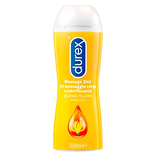 Durex Massage and Play Sensual-ylang Ylang 2 in 1 Massage Gel & Intimate Lubricant with Enhancing Guarana : Size 6.76 Fl Oz /200ml by Durex